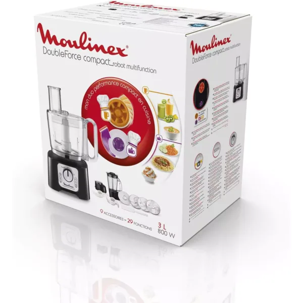 blenderis moulinex fp546811 melns tumši pelēks 800 w
