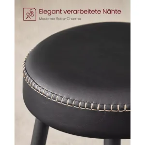 bāra krēsli vasagle ekho lbc080b01 2 gab. melns, 63cm