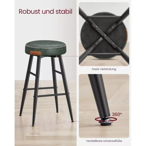bāra krēsli vasagle ekho lbc080c01v1 2 gab. zaļš, 63cm