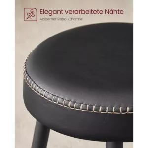 bāra krēsli vasagle ekho lbc090b01v1 2 gab. melns, 76.2cm