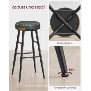 bāra krēsli vasagle ekho lbc090c01v1 2 gab. zaļš, 76.2cm