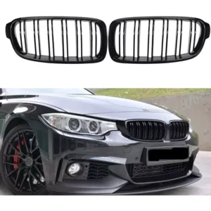 bmw 3.sērija 2012 2018 f30/f31 kidney glancēti melnas restes, režģi