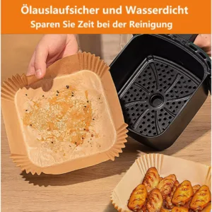 karstā gaisa fritera cepampapīrs priekš 3.5l (16–20.5 cm) fritera 100 gab.