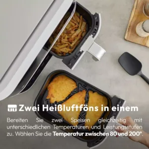 karstā gaisa friteris masterpro rocket duo 900 air fryer 9 l 2100 w balts