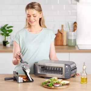 ninja foodi st202eu tosteris, elektriskais grils, panini prese ar apgriezto dizainu 1200 w
