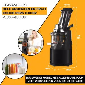 lēnā sulu spiede fridja f1900 240 w veseliem augļiem 75mm atvere, sorbertam