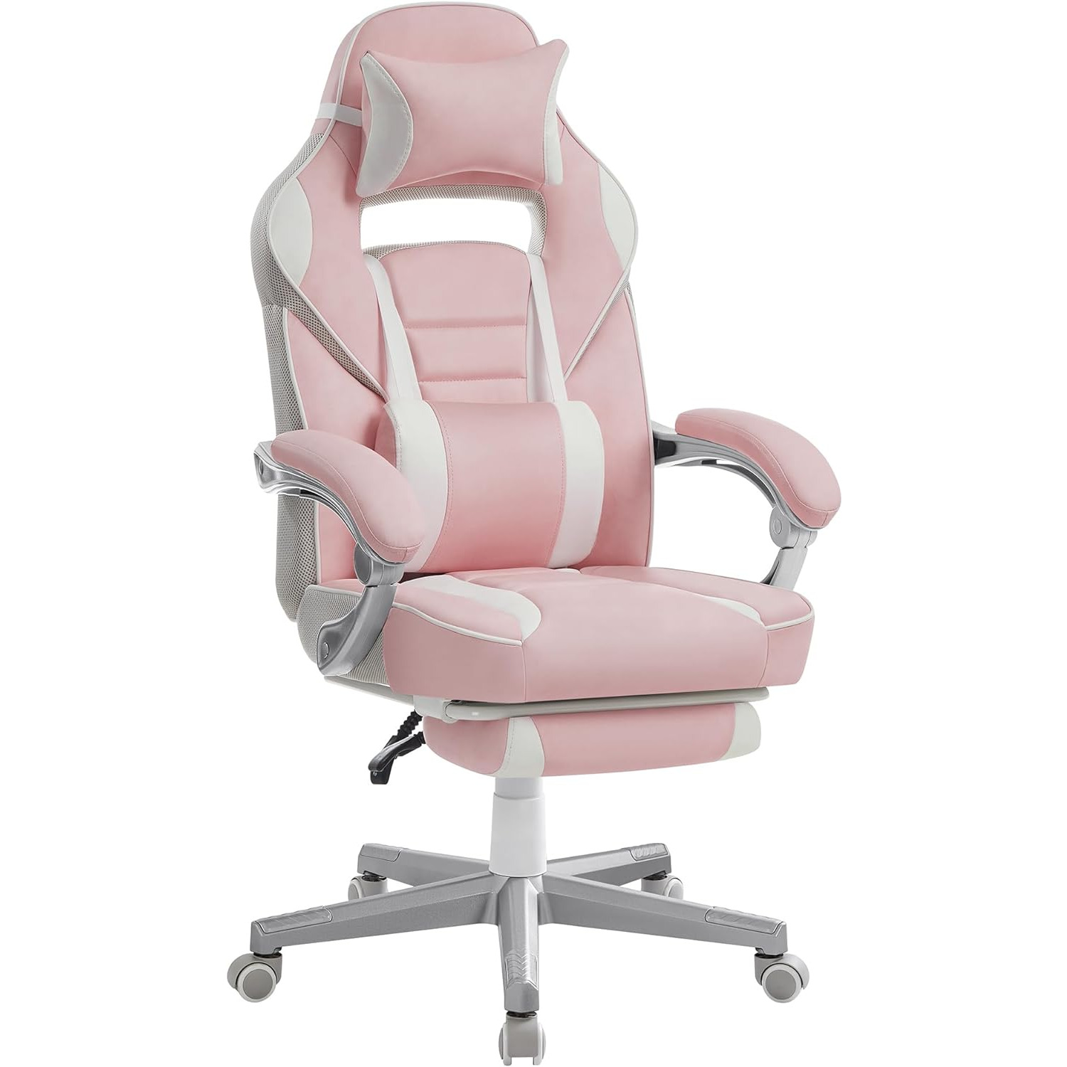 biroja krēsls spēlēm songmics gaming obg073p01 gaiši rozā
