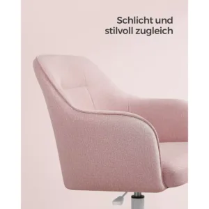 biroja krēsls songmics obg019q01 gaiši rozā audums