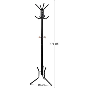 drēbju pakaramais statīvs songmics rcr17b 176 x 49 cm melns