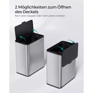 piekarināma tērauda atkritumu tvertne songmics ltb810e08 8 l