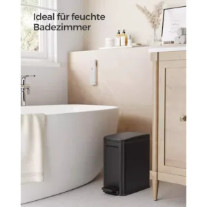 vannas istabas, wc tērauda atkritumu tvertne songmics ltb561b10 10 l melna
