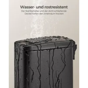 vannas istabas, wc tērauda atkritumu tvertne songmics ltb561b10 10 l melna