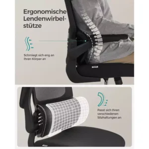 ergonomisks biroja krēsls songmics obn040b01 melns