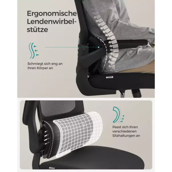 ergonomisks biroja krēsls songmics obn040b01 melns