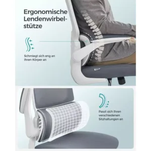 ergonomisks biroja krēsls songmics obn040g01 pelēks