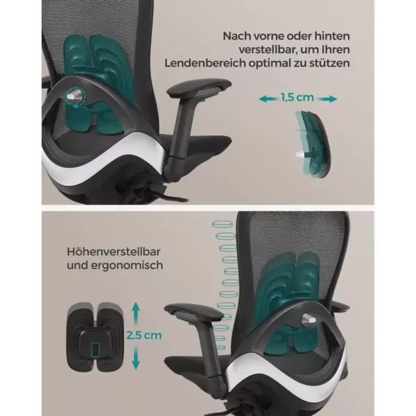 ergonomisks biroja krēsls songmics obn065b01 melns