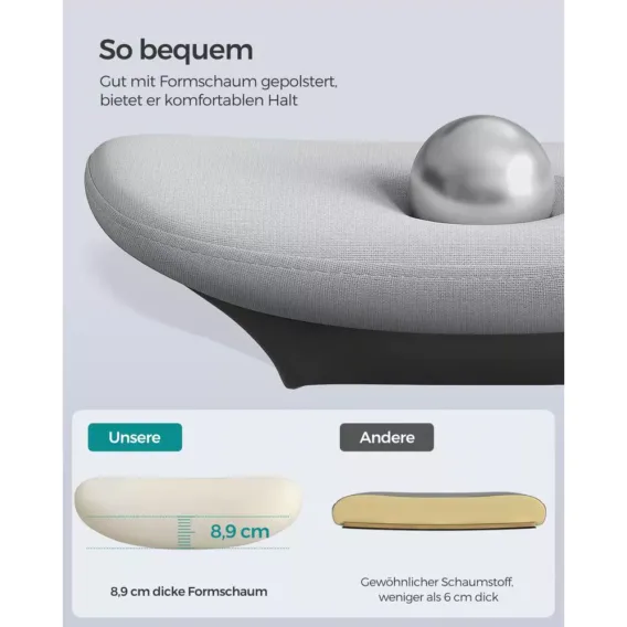 ergonomisks biroja krēsls songmics obn065g01 pelēks