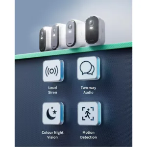 novērošanas kamera arlo essential gen. 2 wireless wifi 1080p night vision 4 gab. vmc2450 100eus