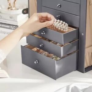 rotaslietu kastīte / lādīte songmics jbc152g01 pelēka