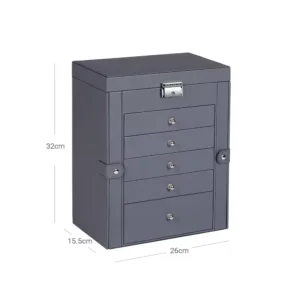 rotaslietu kastīte / lādīte songmics jbc152g01 pelēka