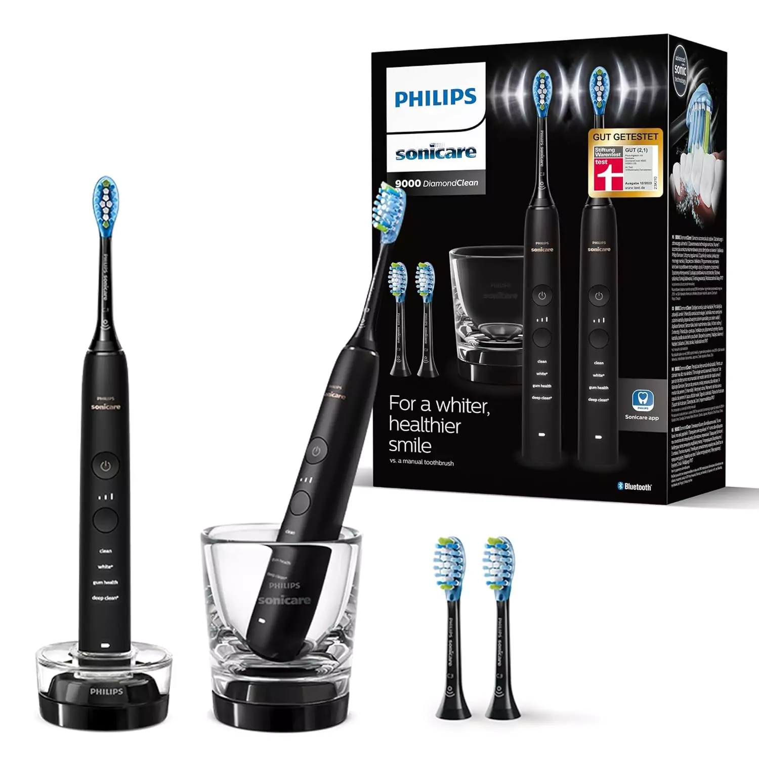 elektriskās zobu birstes philips sonicare diamondclean 9000 new gen hx9914/63 melnas