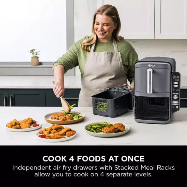 karstā gaisa friteris ninja double stack xl air fryer sl400eu, 9.5 l, 2470 w