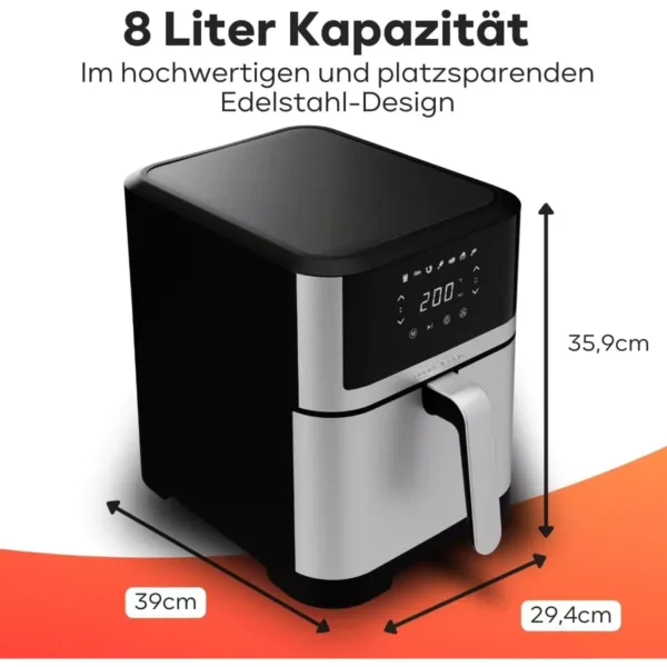 karstā gaisa friteris proficook hot air fryer 8 l pc fr 1269 h 1800 w