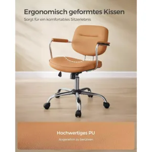 biroja krēsls songmics obg033k01 karameļbrūna mākslīgā āda