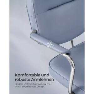 biroja krēsls songmics obg033q01 miglas zila mākslīgā āda