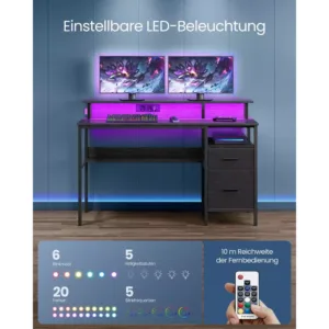 datorgalds rakstamgalds vasagle lwd094b56 135 x 55 x 77 cm gxpxa melns1 66a95ddfbec41