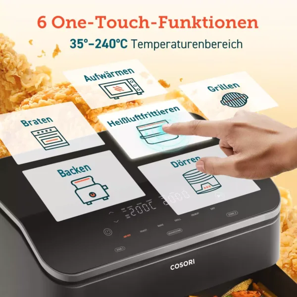 karsta gaisa friteris cosori dual blaze twinfry 10 l 2800 w wifi hot air fryer caf tf101s aeu 6 66a6b397727b2
