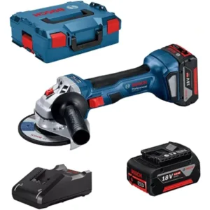 Akumulatora leņķa slīpmašīna Bosch Professional GWS 18V-7, 2 x 4.0 Ah 06019H9005