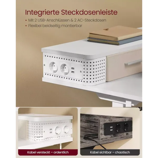 datorgalds rakstamgalds vasagle lsd184w01 60 x 140 x 72 120 cm gxpxa balts5 66c7b14f0f4a2