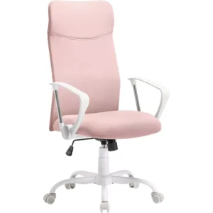 Ergonomisks biroja krēsls SONGMICS OBN034R01 Rozā audums