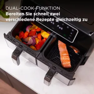 karsta gaisa friteris kenwood khealthy twin airfryer 8l 2 x 4l 1700 w hfm20000mb 1 66ad3d20ed8d5