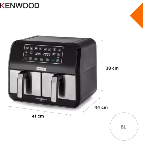 karsta gaisa friteris kenwood khealthy twin airfryer 8l 2 x 4l 1700 w hfm20000mb 4 66ad3d2b5023c