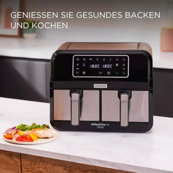 karsta gaisa friteris kenwood khealthy twin airfryer 8l 2 x 4l 1700 w hfm20000mb 6 66ad3d24c057f