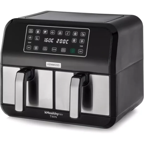 karsta gaisa friteris kenwood khealthy twin airfryer 8l 2 x 4l 1700 w hfm20000mb 66ad3d2b574c8