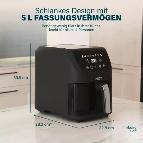 karsta gaisa friteris princess slim airfryer 5l 1500 w 0118224001001 1 66c7b7c79529b