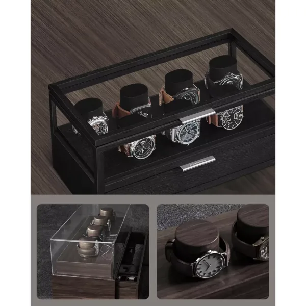 pulkstenu uzglabasanas kastite songmics jow007b01 melna1 66ca2619ccfef