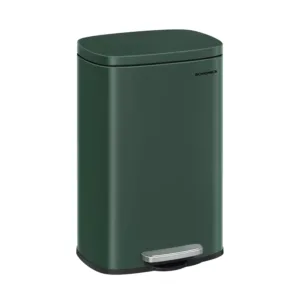 Tērauda atkritumu tvertne ar Soft Close vāku Songmics LTB050C02 50 L Vintage Green
