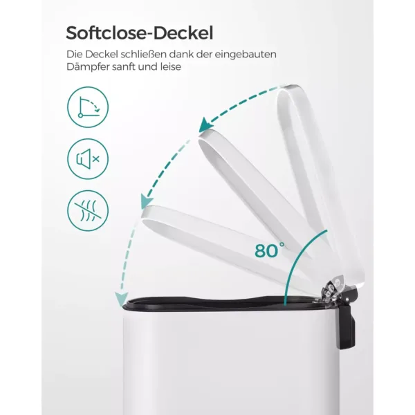 terauda atkritumu tvertne ar soft close vaku songmics ltb101w01 50 l balta1 66ca36f33ce5b