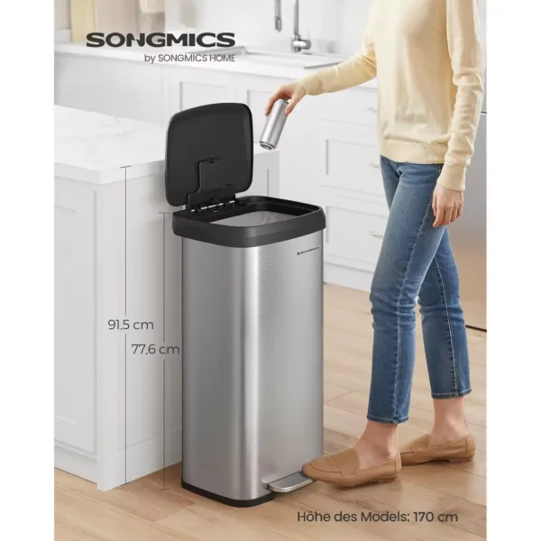 terauda atkritumu tvertne ar soft close vaku songmics ltb520e68 68 l sudraba1 66ca3f80ecb29