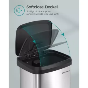 terauda atkritumu tvertne ar soft close vaku songmics ltb520e68 68 l sudraba3 66ca3f8471530