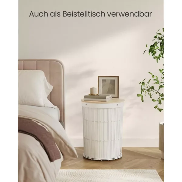 velas grozs ar koka vaku 95 l songmics lcb160w01 balts1 66ca44159466b