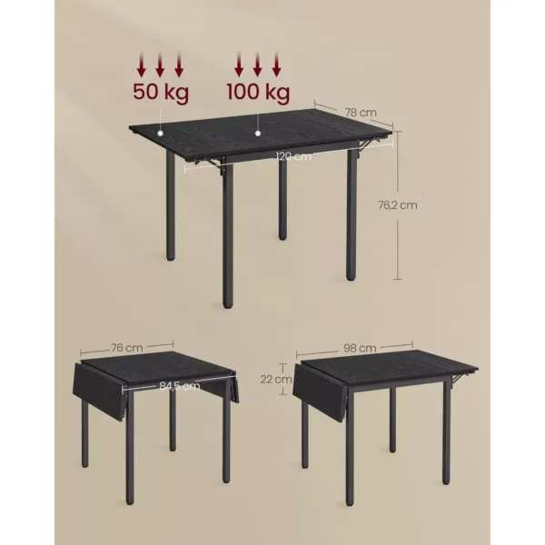 virtuves galds songmics industrial kdt077b03 845120 x 78 x 75 cm melns2 66c7b45171f87
