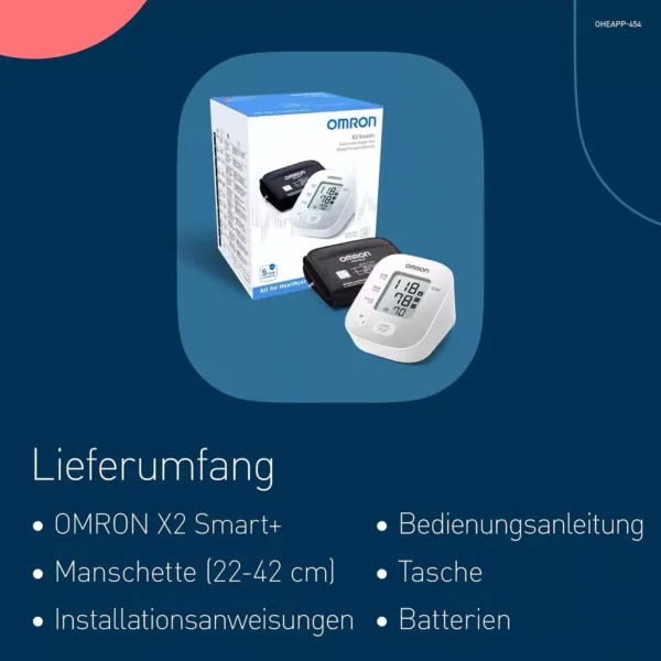 asinsspiediena meritajs omron x2 smart ar bluetooth un bezmaksas viedtalruna lietotni1 66e323b70b32c