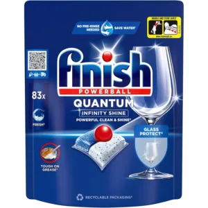 Trauku mašīnas tabletes Finish Quantum Infinity Shine 83 gab