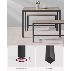 virtuves galds songmics industrial kdt070b02 110 x 70 x 75 cm un 2 soli 97 x 30 x 50 cm 4 66f303edb2f5d