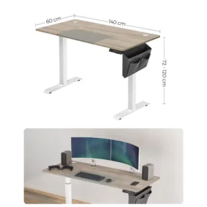 Regul ojams biroja galds SONGMICS LSD016H01 60 x 140 cm5